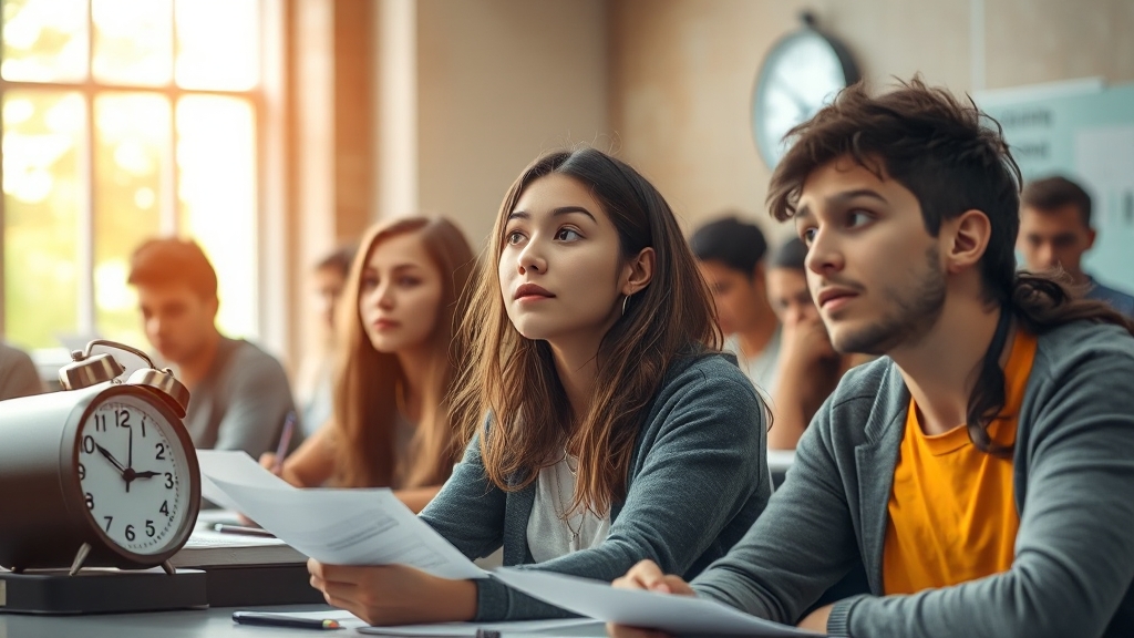 수능 당일 유의사항 및 팁 (realistic 스타일)