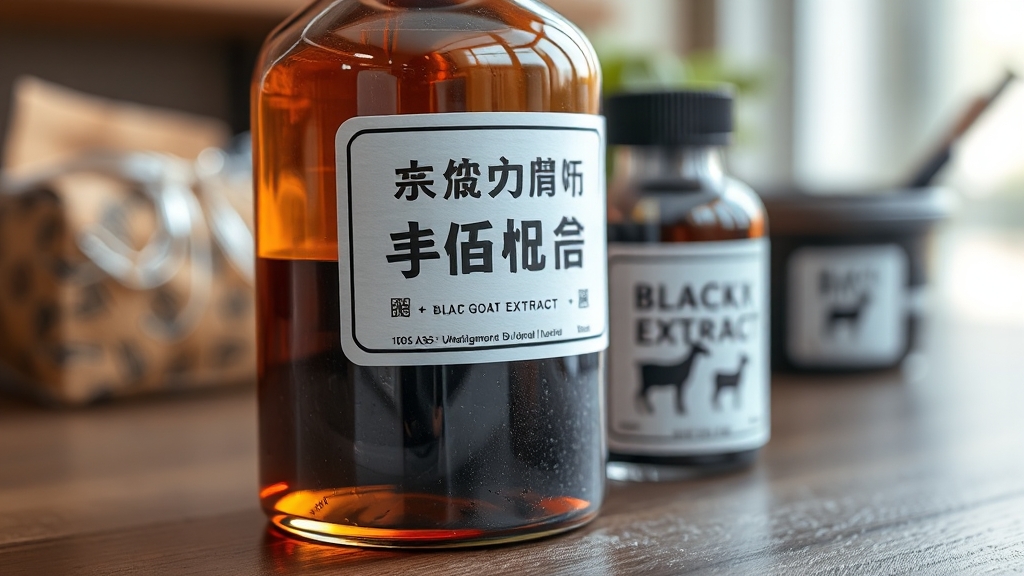 흑염소 진액, 현명하게 고르는 법 (realistic 스타일)