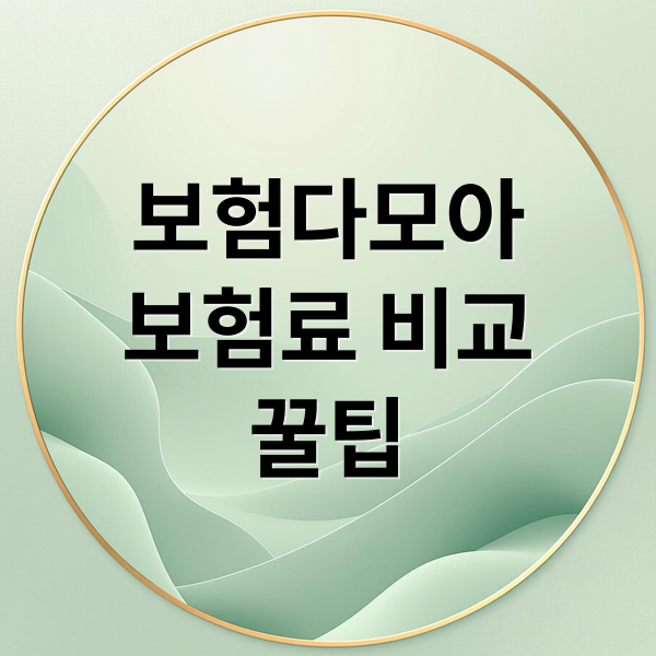 보험다모아보험료 비교꿀팁 (보험 다모아 보험료 절약)