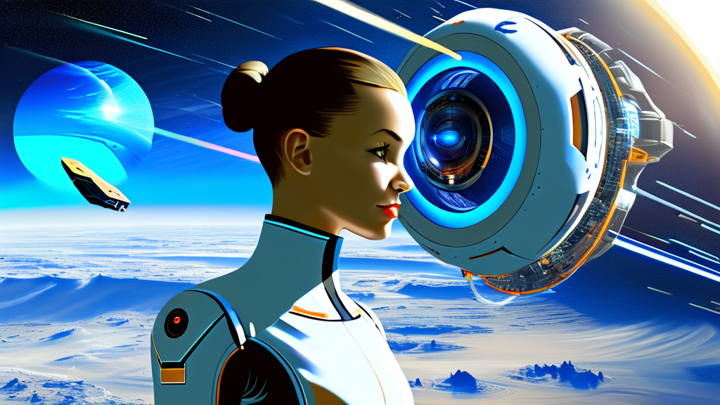 IT, 과학 기술: 우주 탐사와 AI 발전 (illustration 스타일)