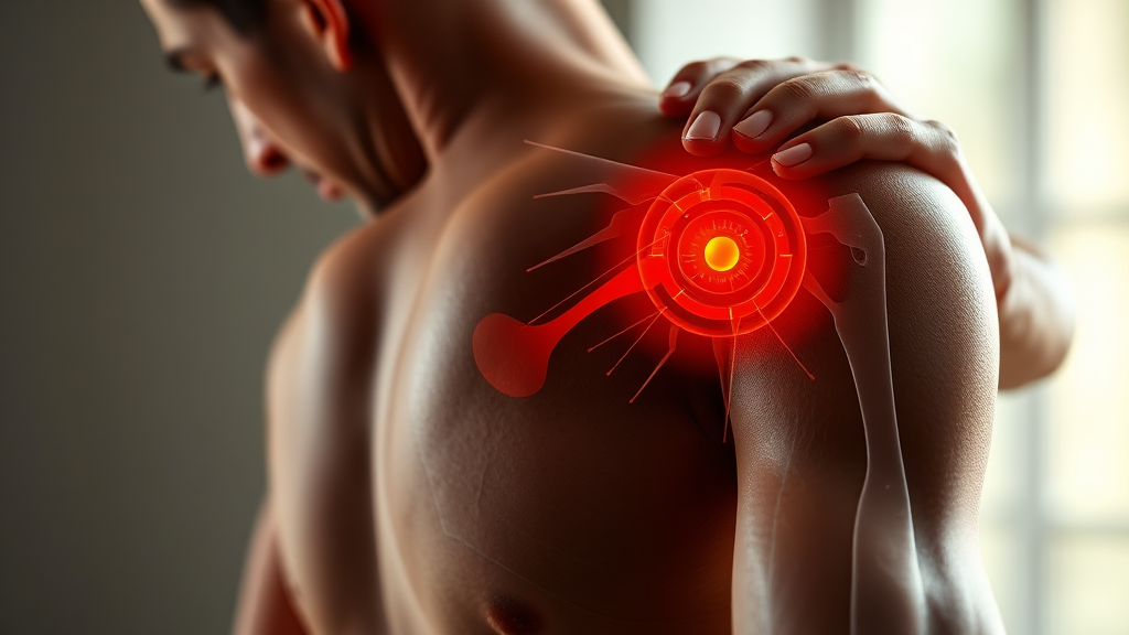 어깨 통증, 집에서 진단해볼까? (realistic 스타일)