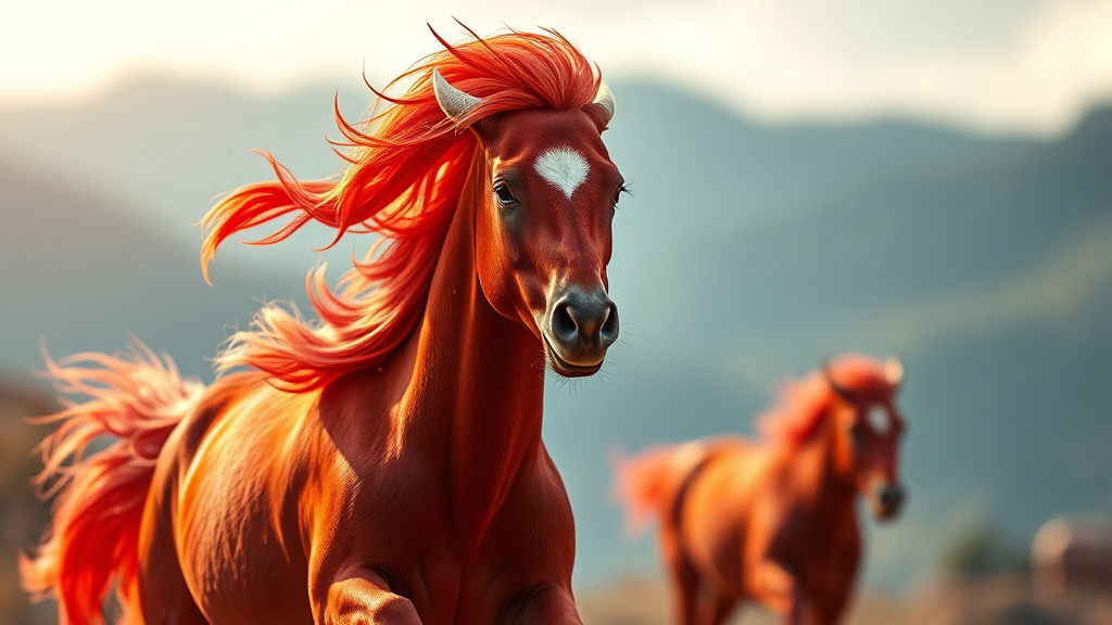 2026년 병오년 특징 (realistic 스타일)