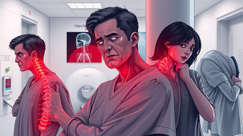 뒷목 멍울 동반 증상 (illustration 스타일)