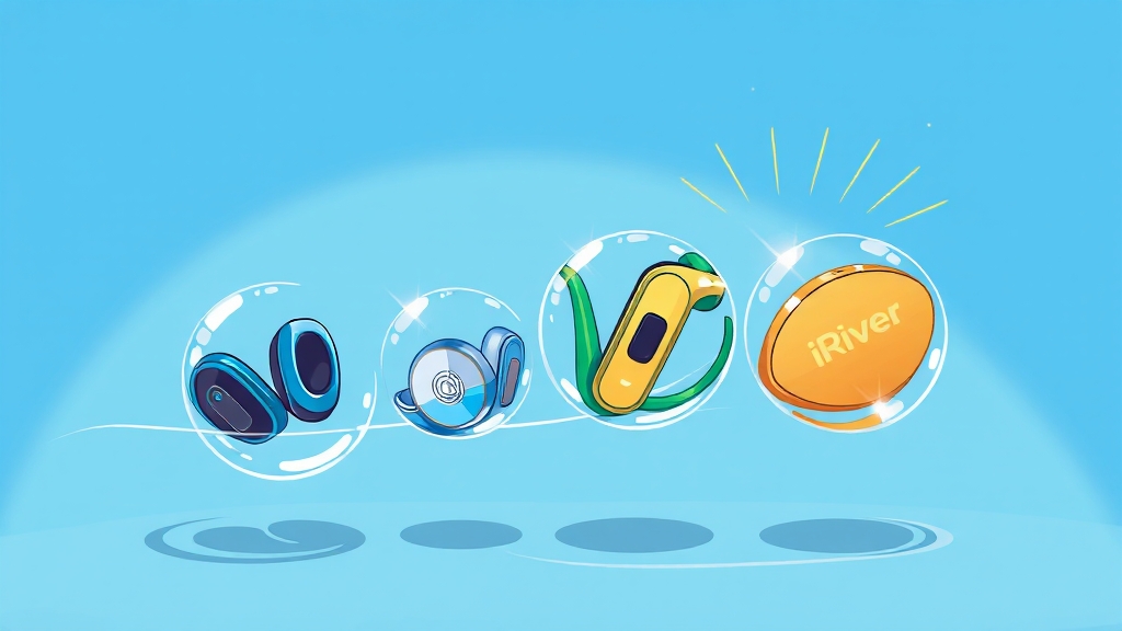 주요 제품 비교 (샥즈, 브리츠, 아이리버) (cartoon 스타일)