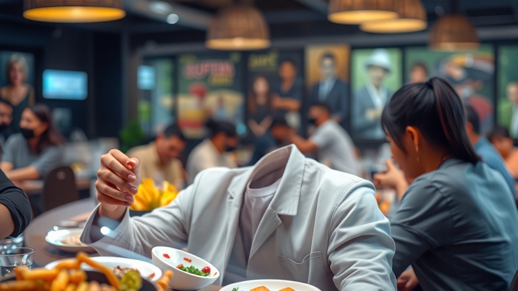 가성비 뷔페 맛집 등극 (realistic 스타일)