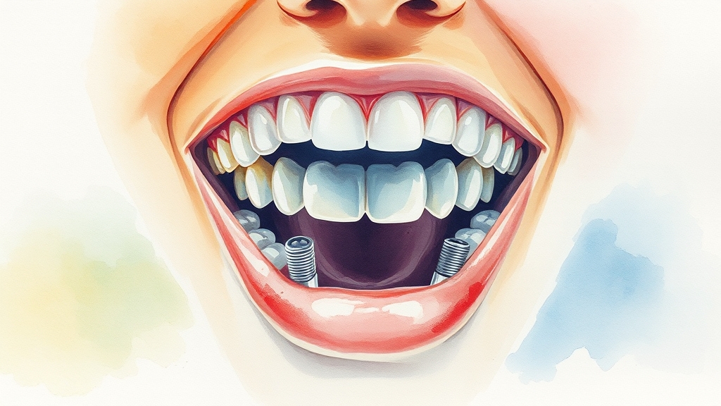 임플란트 치료란? (watercolor 스타일)