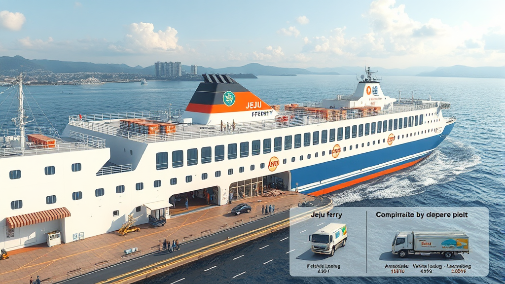 나에게 맞는 제주행 배편 선택 가이드 (realistic 스타일)