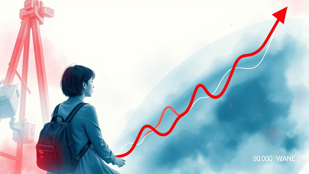 기술적 분석으로 본 투자 심리 (watercolor 스타일)