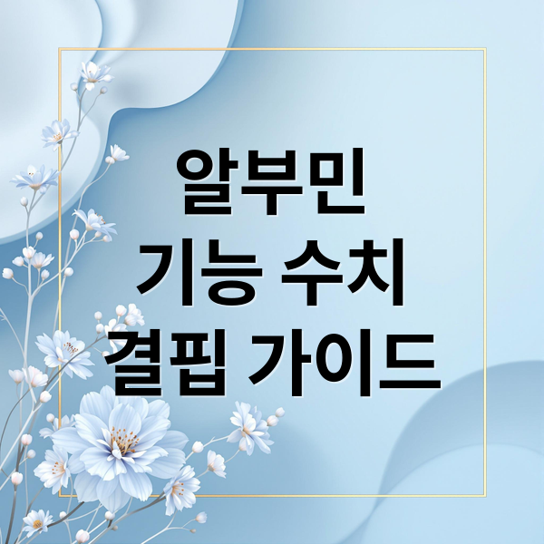 알부민
기능 수치
결핍 가이드 (알부민 효능)