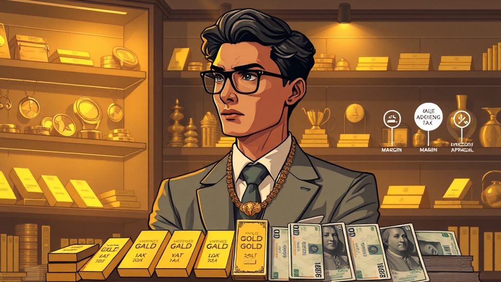 14K 금, 살 때와 팔 때 가격이 다른 이유 (illustration 스타일)