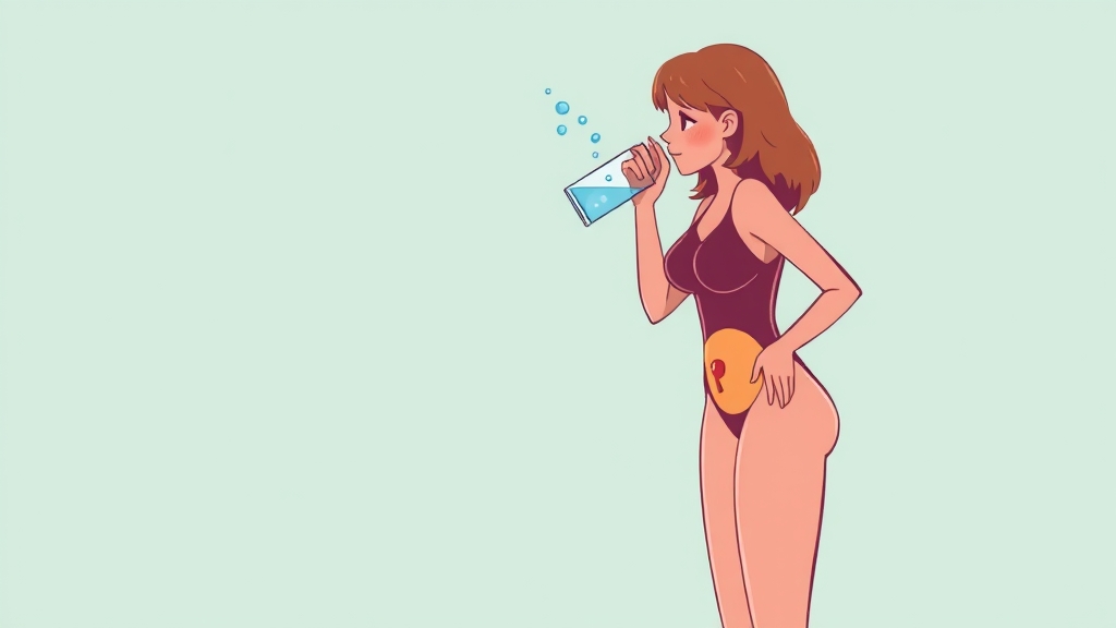 방광염의 증상 및 치료 (cartoon 스타일)