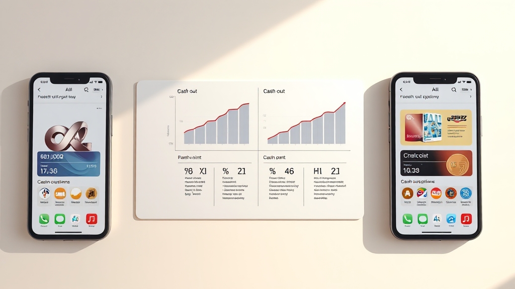 카드사별 현금화 방법 비교 (realistic 스타일)