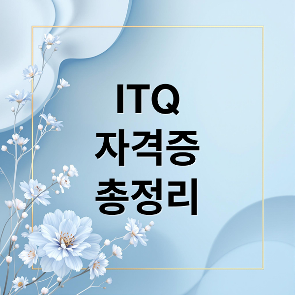ITQ
자격증
총정리 (ITQ 자격증)