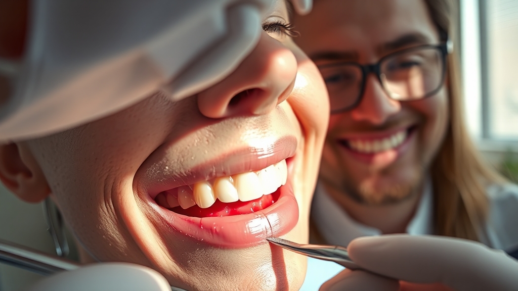 잇몸 질환, 전문가의 도움 (realistic 스타일)