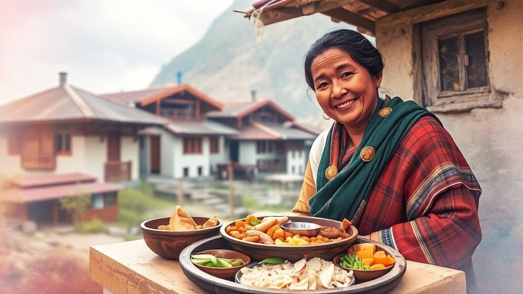 타칼리족의 삶, 티니 마을 (watercolor 스타일)