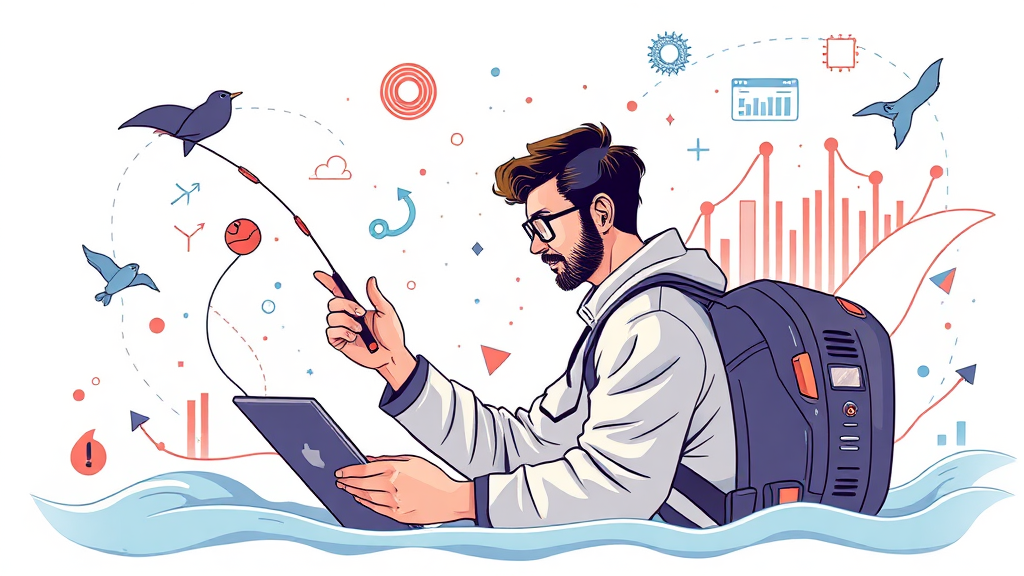 빅데이터 분석 전문가 자격증 (illustration 스타일)