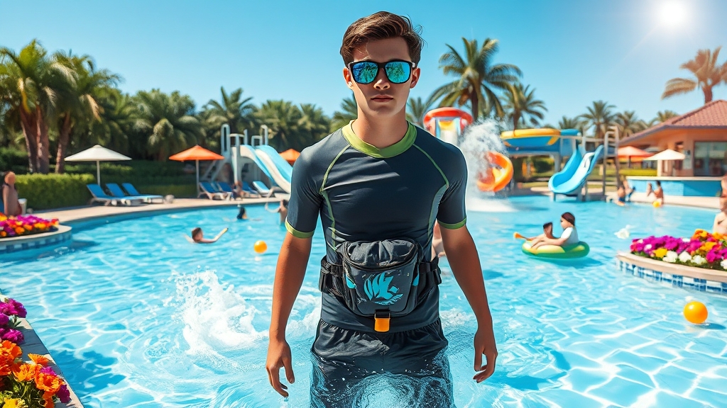 쾌적한 물놀이 준비물 체크리스트 (realistic 스타일)
