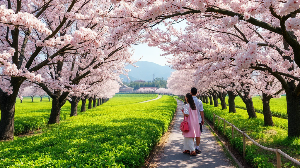 하동 벚꽃 명소 및 인생 사진 포인트 (realistic 스타일)