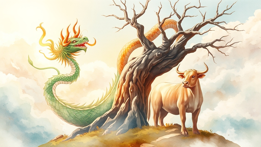 7월 3일, 행운 띠 TOP3! 🍀 (watercolor 스타일)