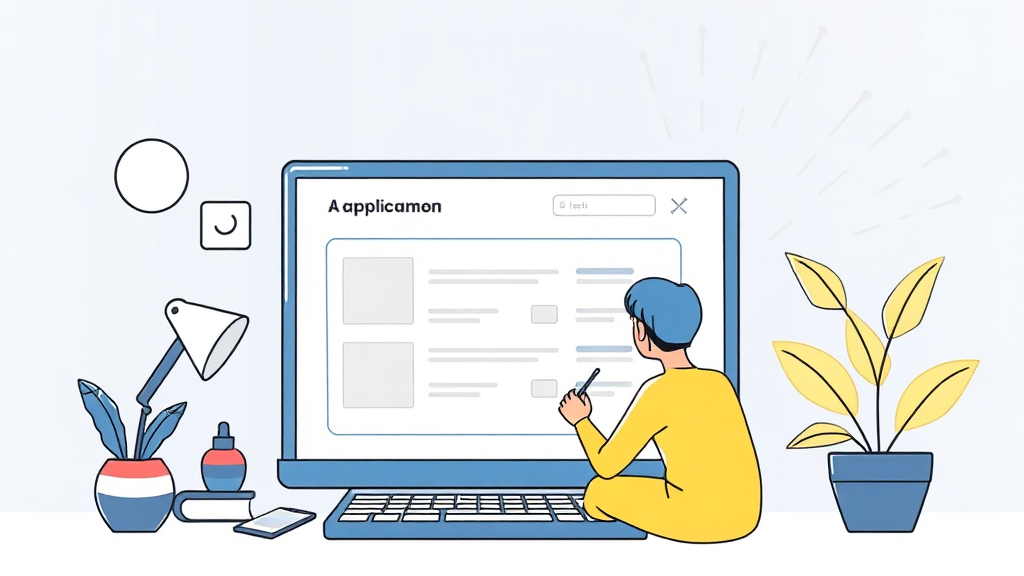 신청 방법 및 절차 (illustration 스타일)