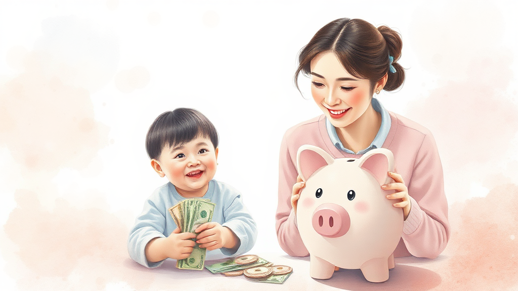 비과세 혜택 및 증여 고려 (watercolor 스타일)