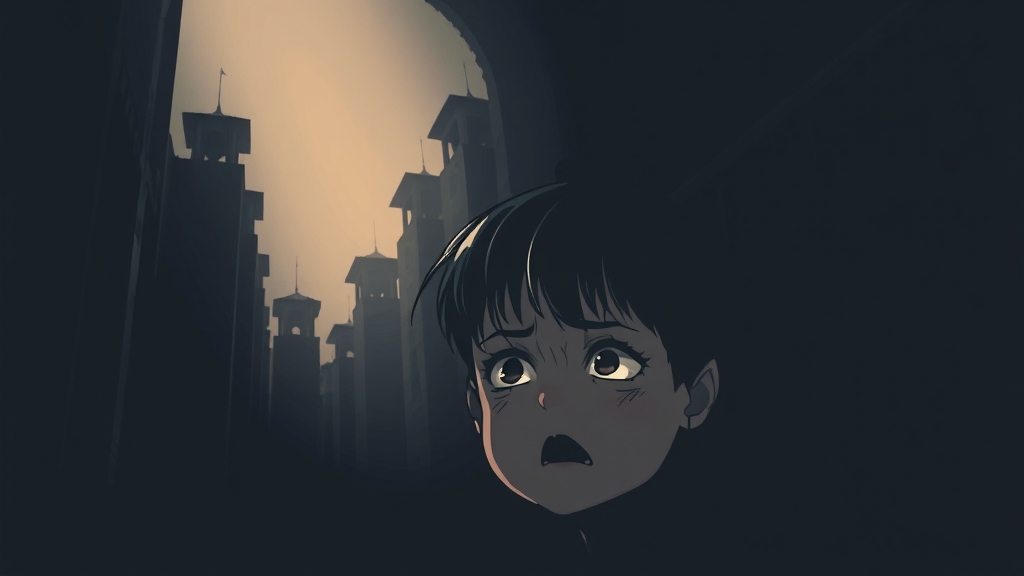 출소 후 사회적 반응과 불안 (illustration 스타일)