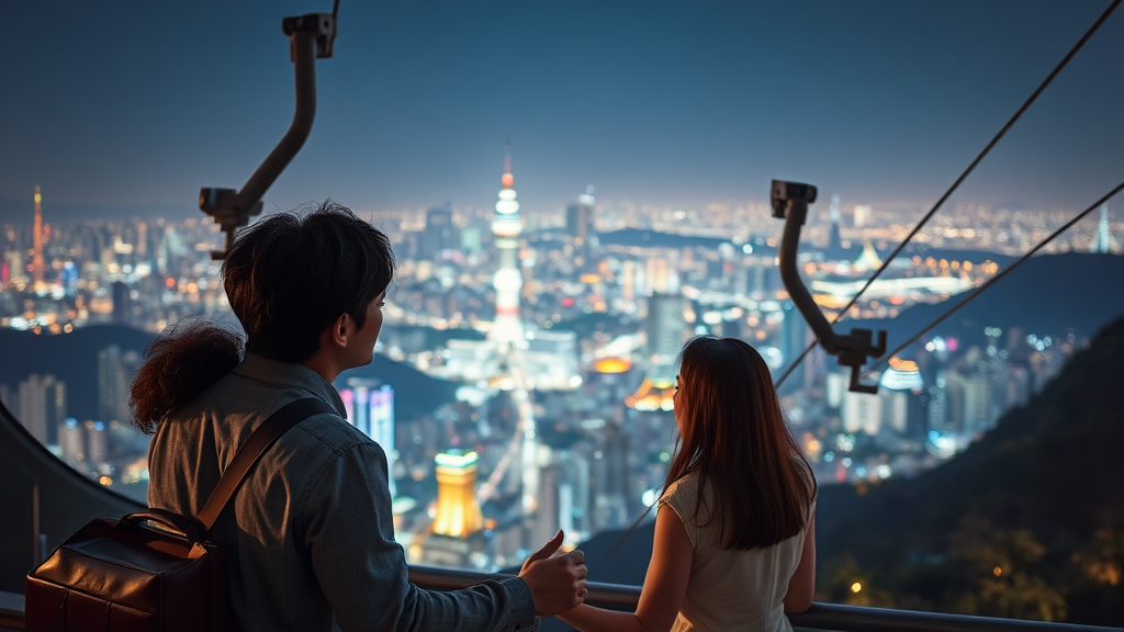 남산 케이블카 여행, 최고의 선택! (realistic 스타일)