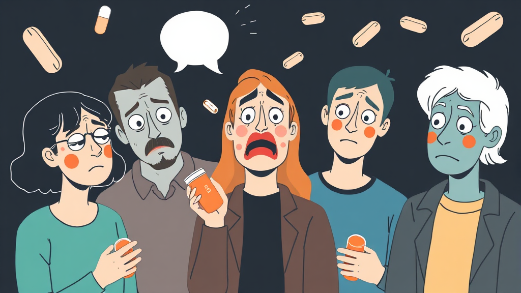 부작용 및 한계점 (illustration 스타일)