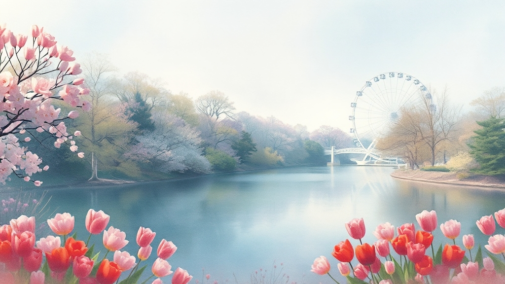 방문 후기 및 여행 계획 (watercolor 스타일)