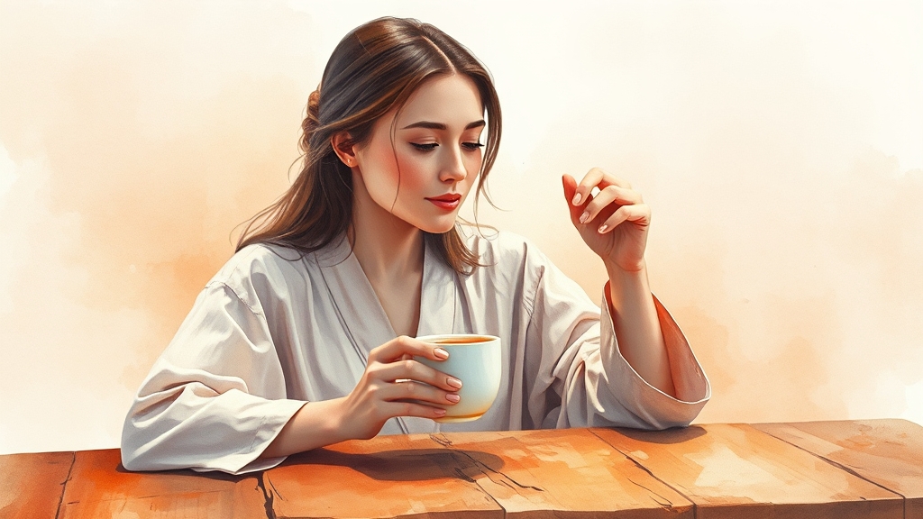 루이보스티 주요 효능 (illustration 스타일)