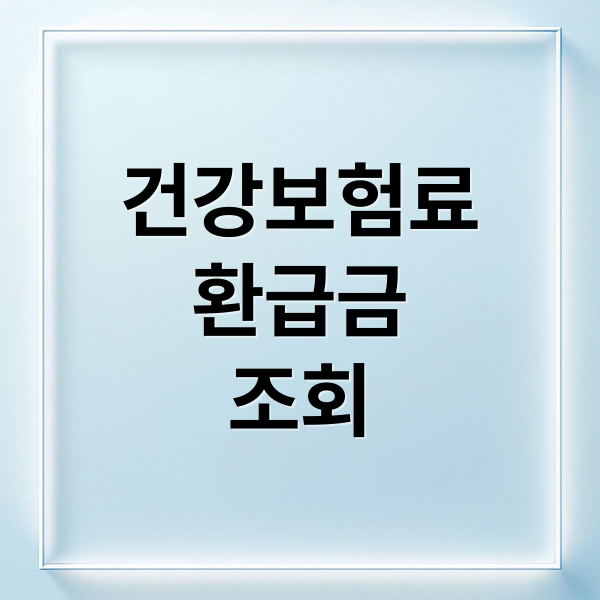 건강보험료
환급금
조회 (건강보험료 환급금 조회)