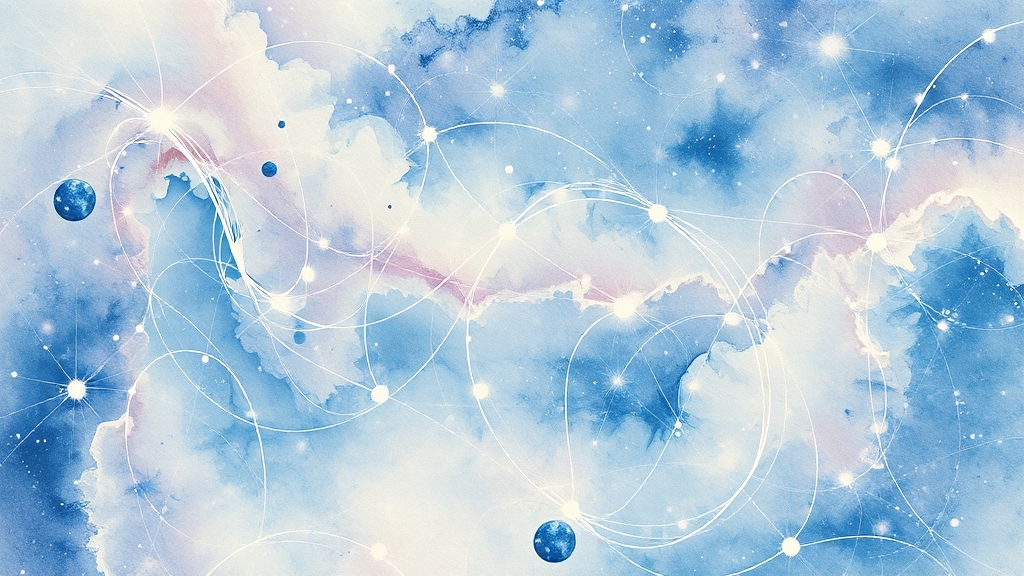 양자 중력 이론의 두 가지 접근법 (watercolor 스타일)