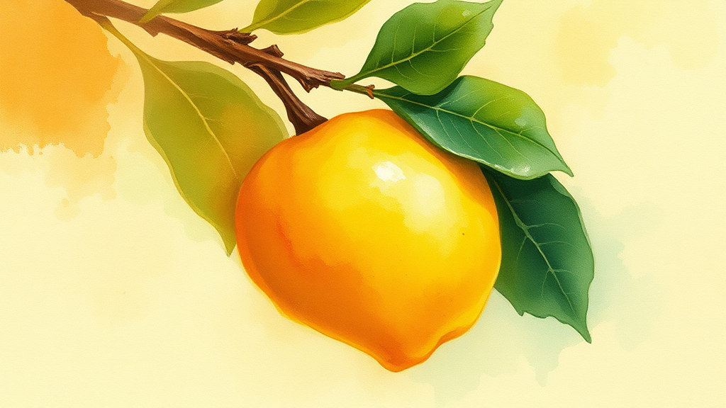 모과 보관법: 신선함 유지하기 (watercolor 스타일)