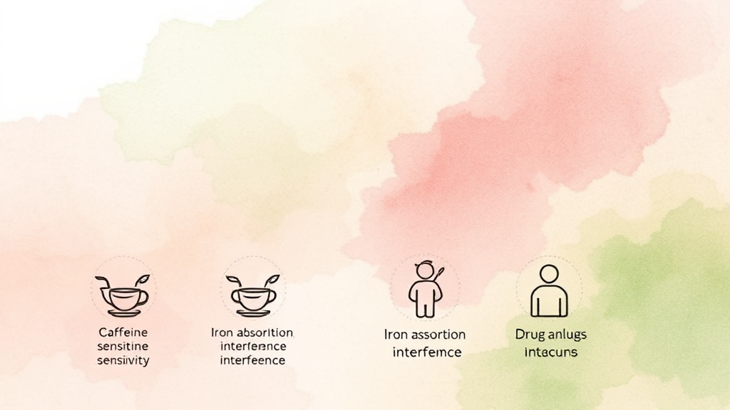 우롱차 섭취 시 주의사항: 현명하게 즐기는 방법 (watercolor 스타일)