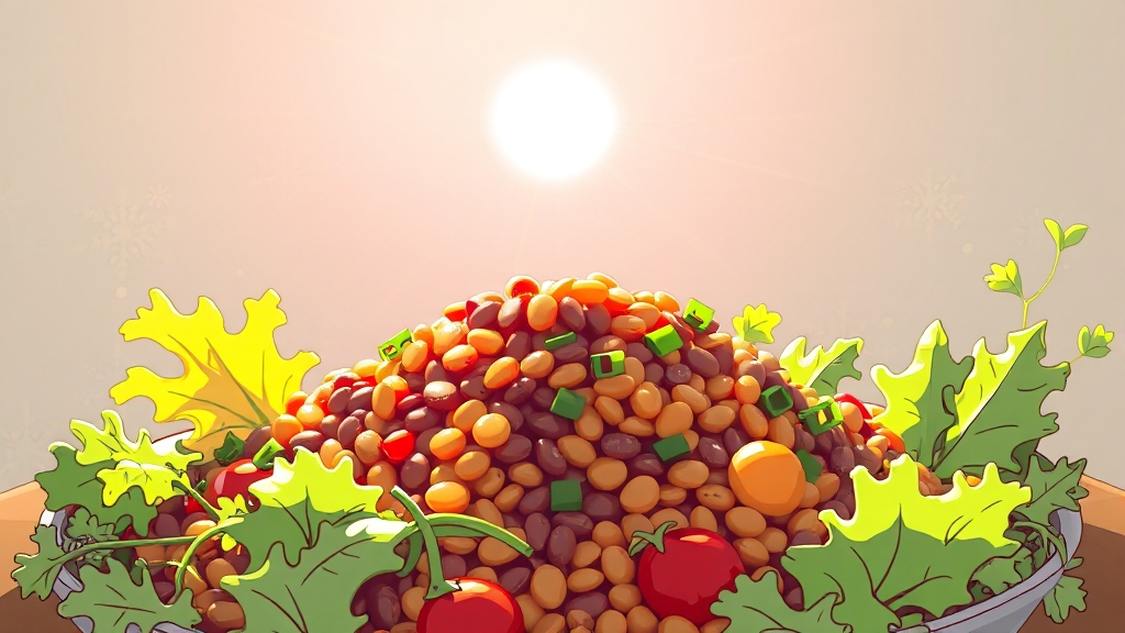 렌틸콩과 다이어트 (illustration 스타일)