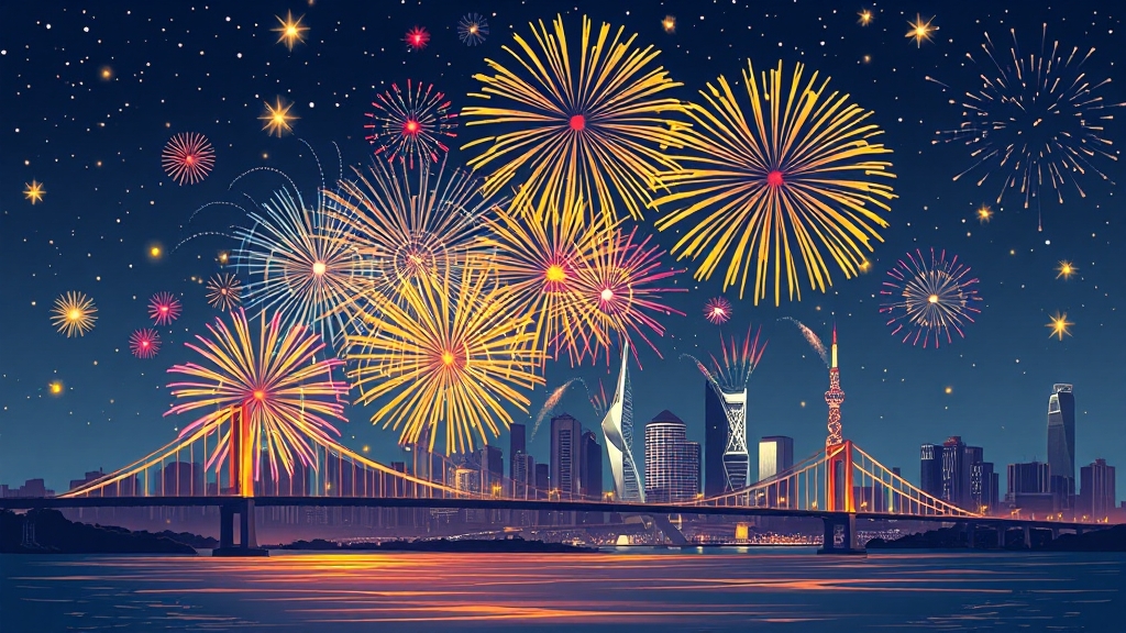 불꽃축제 명당 & 꿀팁 (cartoon 스타일)