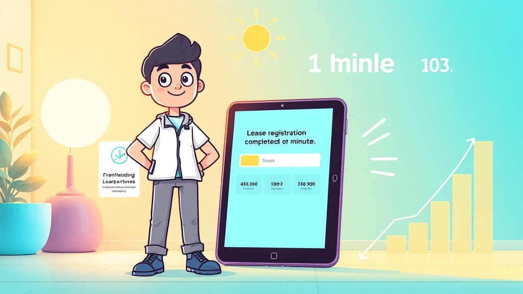 자리톡 ‘간편 임대차 신고’란? (illustration 스타일)