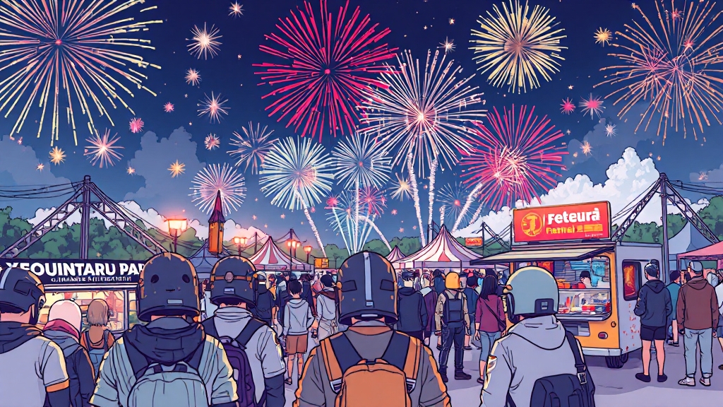 안전 제일! 주의사항 & 편의시설 (illustration 스타일)