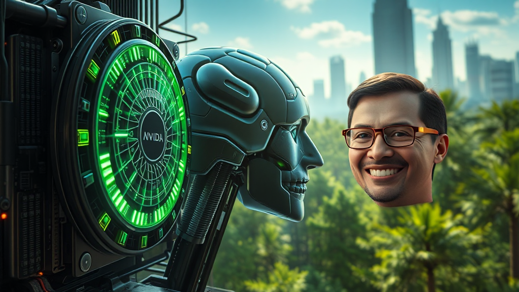 CUDA 플랫폼: AI 생태계 기반 (realistic 스타일)