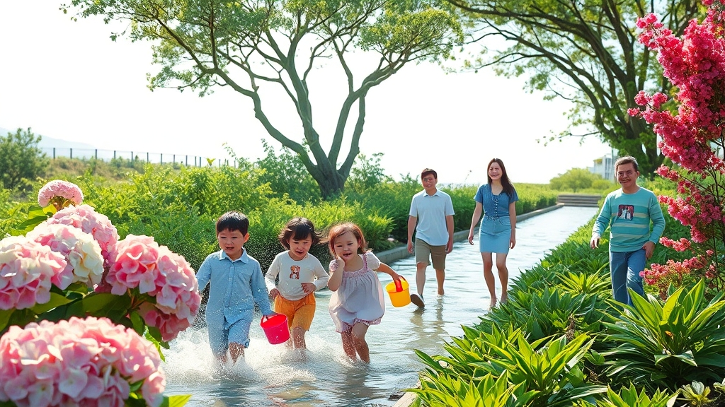 순천만국가정원 & 습지, 여름 풍경 만끽 (realistic 스타일)