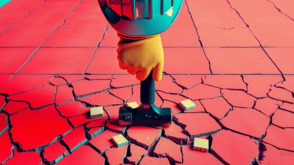 타일 파손 원인 & 수리 방법 (popart 스타일)