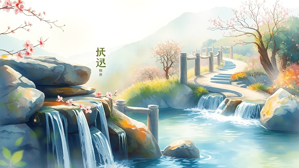 주변 맛집 & 관광지 정보 (watercolor 스타일)