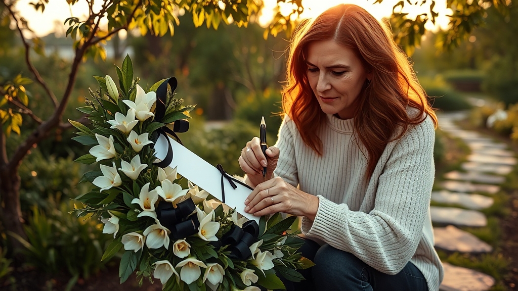 근조화환 문구 작성 및 예절 (realistic 스타일) (재시도)