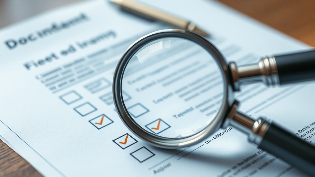 이의신청 준비 서류 체크리스트 (realistic 스타일)