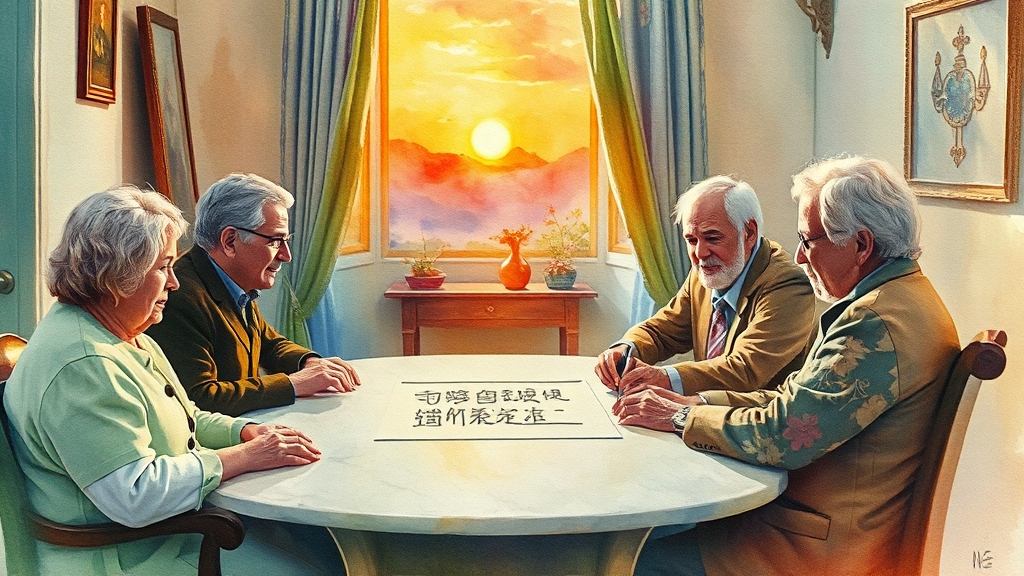 존엄한 마무리, 지금 준비하세요 (watercolor 스타일)