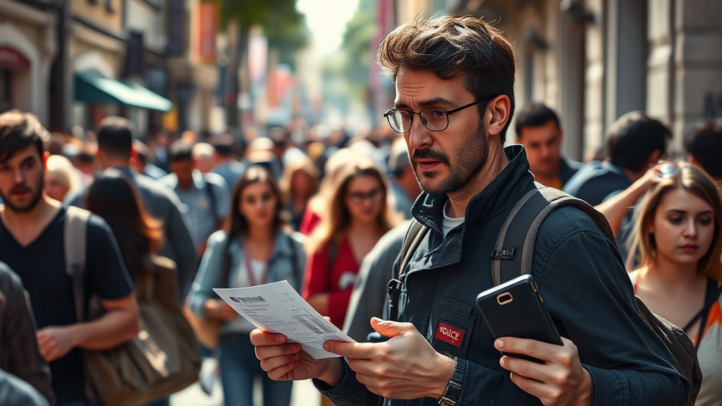소매치기 발생 시 대처법 (realistic 스타일)
