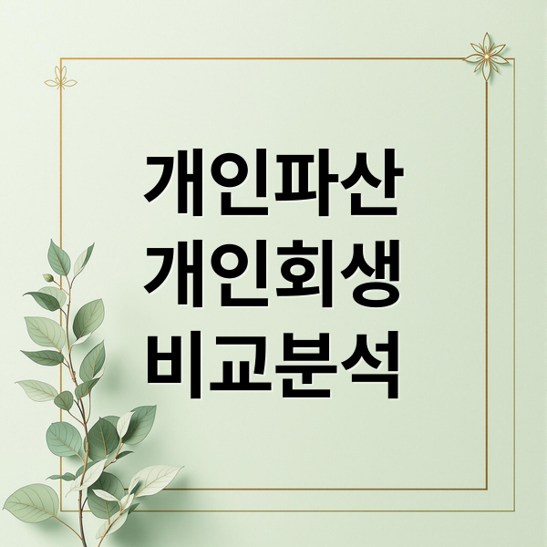 개인파산
개인회생
비교분석 (개인파산 개인회생 비교 자격조건 신청기한)
