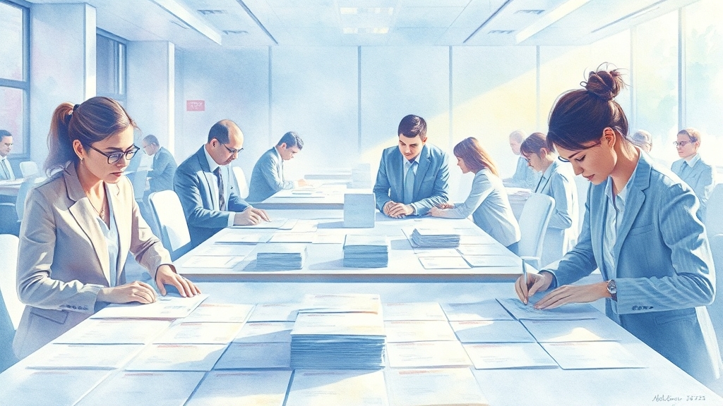 개표참관인 선정 결과 (watercolor 스타일)