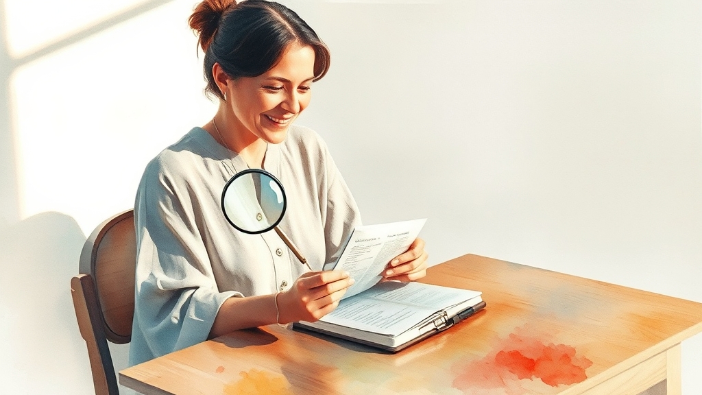 갱년기 자가 진단과 전문가 상담 (watercolor 스타일)