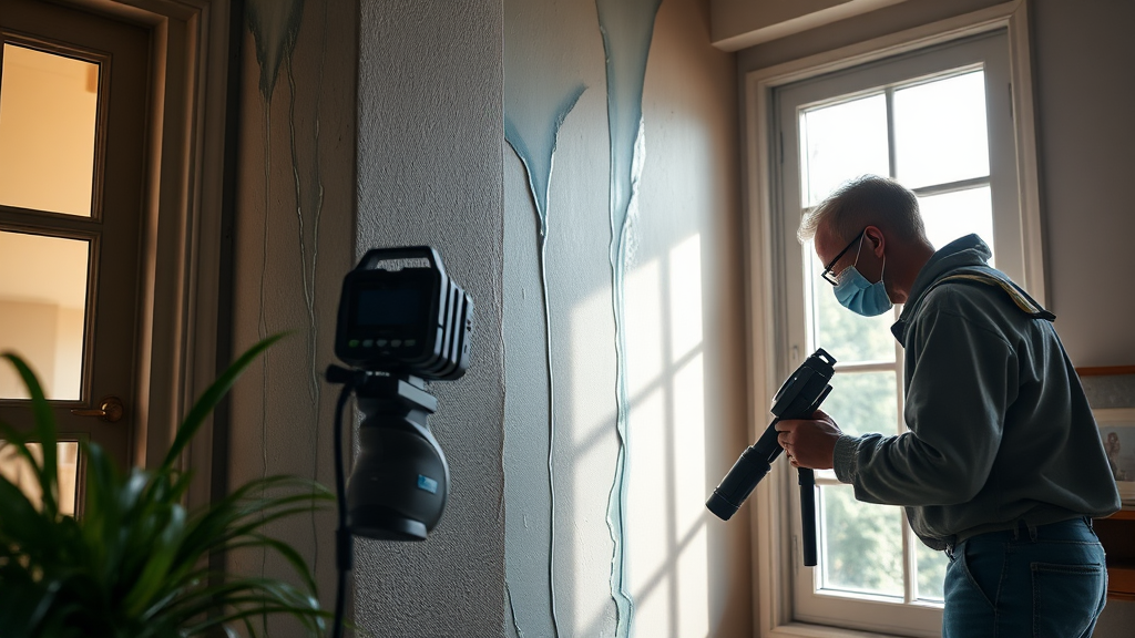 누수 원인, 꼼꼼히 진단하기 (realistic 스타일)